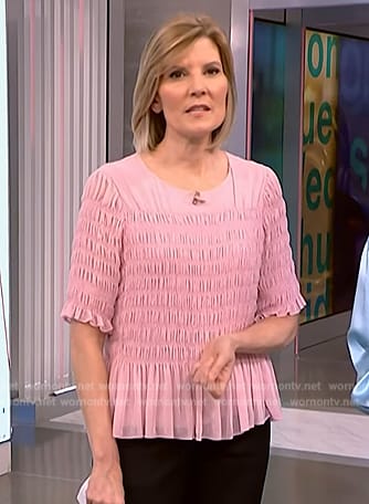 Kate's pink smocked top on NBC News Daily