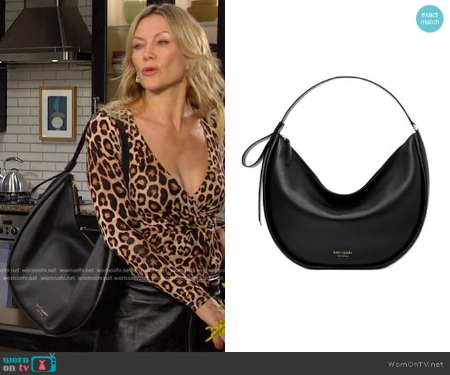 Kate Spade Smile Leather Shoulder Bag worn by Kristen DiMera (Stacy Haiduk) on Days of our Lives