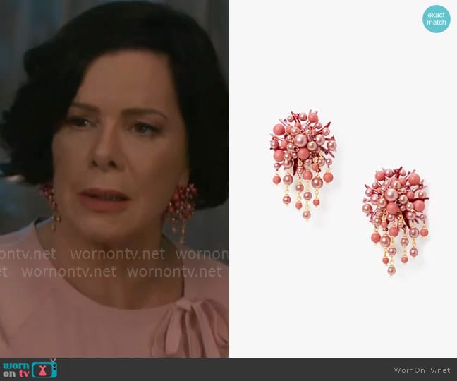 Kate Spade Sea Siren Statement Earrings worn by Margaret Wright (Marcia Gay Harden) on So Help Me Todd