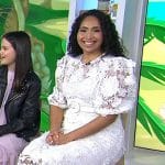 Kathleen Herles’s white lace dress on Today