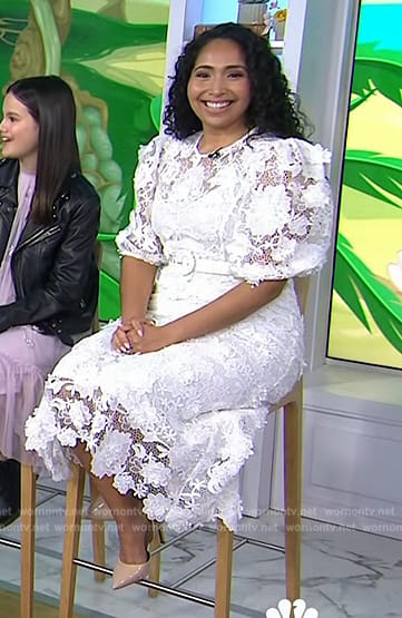 Kathleen Herles's white lace dress on Today