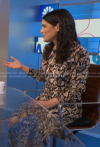 Katie Horwitch’s snake print dress on NBC News Daily