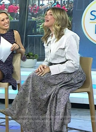 Katie Sands’ printed shirtdress on Today