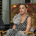 Katy Perry’s black pom pom knit dress on Good Morning America