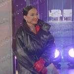 Katy Perry’s black puffer coat on American Idol