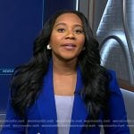 Kay Angrum’s blue double breasted blazer on NBC News Daily