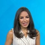 Kaylee’s ivory pinstripe dress on Today