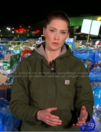 Kayna Whitworth's green jacket on Good Morning America