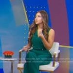 Keila Shaheen’s green jumpsuit and slingback pumps on Good Morning America