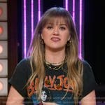 Kelly’s Billy Joel graphic tee on The Kelly Clarkson Show