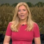 Kelly Cass' pink short sleeve dress on CBS Mornings