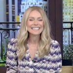 Kelly’s printed blouse on Live with Kelly and Mark