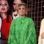 Keltie’s green floral lace mini dress on E! News