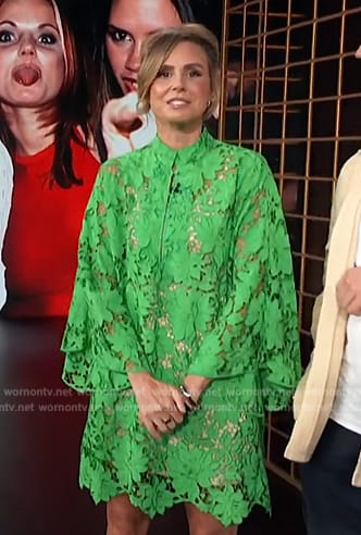 Keltie's green floral lace mini dress on E! News