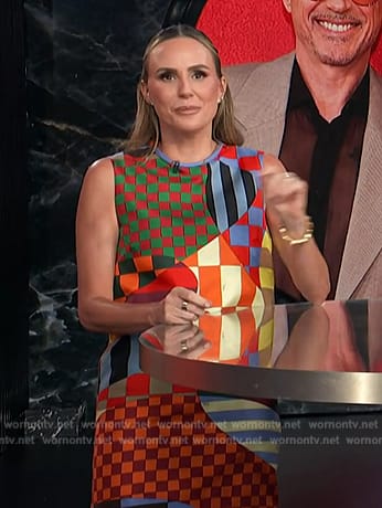 Keltie's mixed print mini dress on E! News