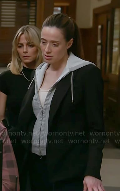 Kim’s hoodie blazer on Chicago PD