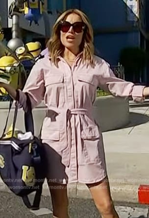 Kit's pink utility dress on Access Hollywood