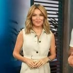 Kit's linen sleeveless belted dress on Access Hollywood