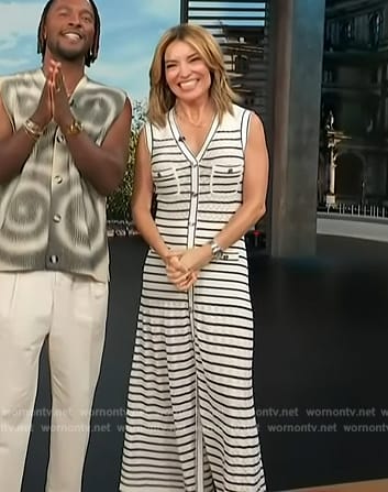 Kit’s striped button down dress on Access Hollywood