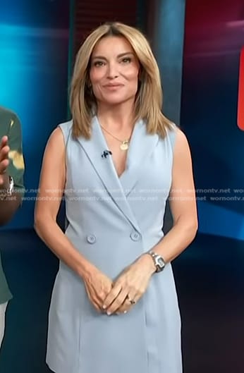 Kit’s sleeveless blazer dress on Access Hollywood