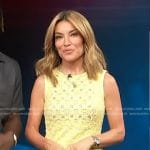 Kit's yellow floral embellished shift dress on Access Hollywood