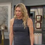 Kristen’s grey ruched dress on Days of our Lives