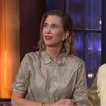 Kristen Wiig’s sheer shirt on The Kelly Clarkson Show