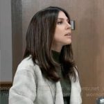 Kristina’s beige checked coat on General Hospital