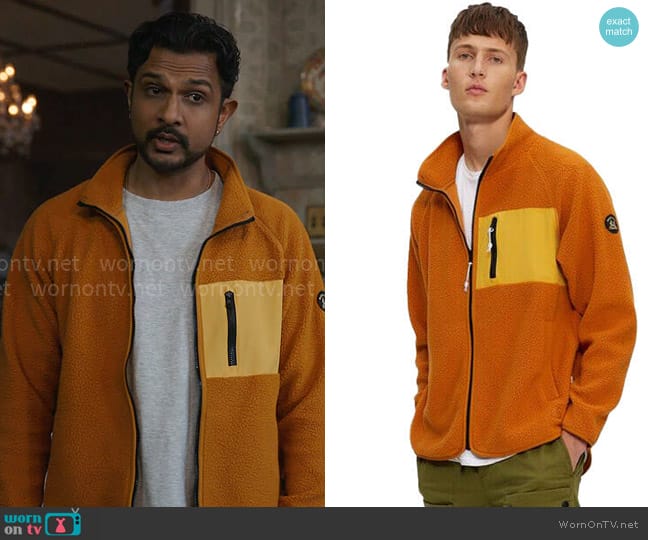 Kuwalla Polar Zip Up worn by Jay (Utkarsh Ambudkar) on Ghosts