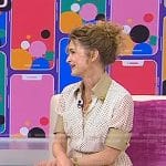 Kyra Sedgwick’s beige polka dot dress on Today