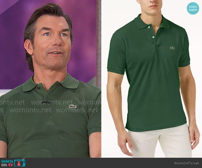 Lacoste Classic Fit L.12.12 Short Sleeve Polo in Green worn by Jerry O'Connell on The Talk