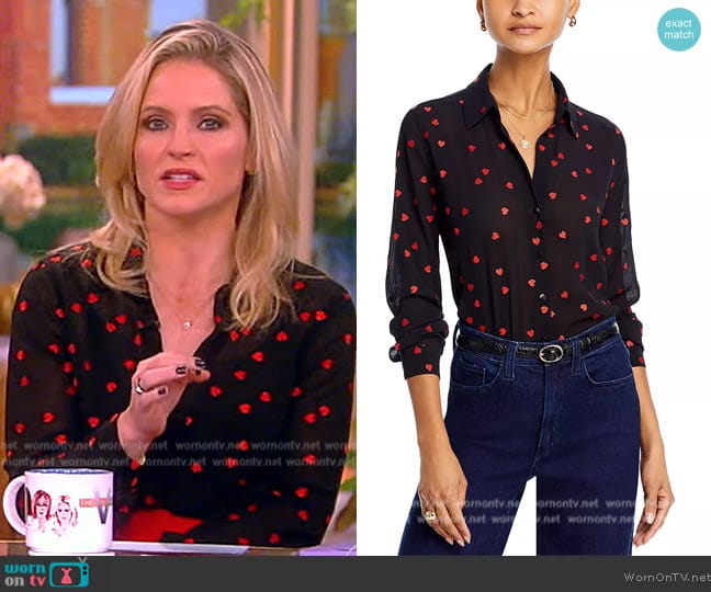 L'Agence Laurent Shirt worn by Sara Haines on The View