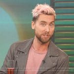 Lance Bass’s leather biker jacket on Access Hollywood