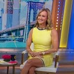 Lara’s yellow tweed mini dress on Good Morning America