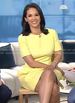 WornOnTV: Laura’s yellow mini dress on Today | Laura Jarrett | Clothes ...