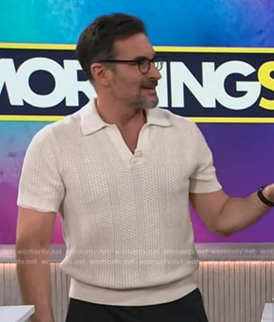 Lawrence Zarian's knit polo on The Kelly Clarkson Show