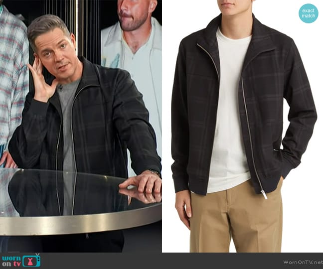 Les Deux Como Check Harrington Jacket worn by Jason Kennedy on E! News