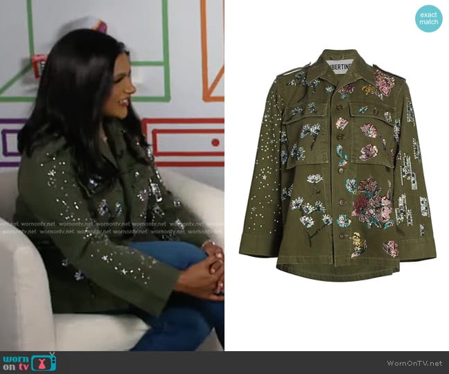 Libertine All Love Strass Vintage French Military Jacket worn by Mindy Kaling on Good Morning America