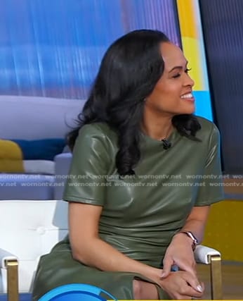 Linsey’s green leather dress on Good Morning America