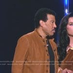 Lionel Richie’s brown leather jacket on American Idol