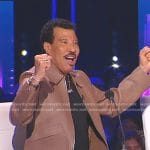 Lionel Richie’s brown leather jacket on American Idol