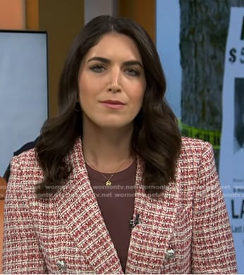 Liz Kreutz's red tweed blazer on Today