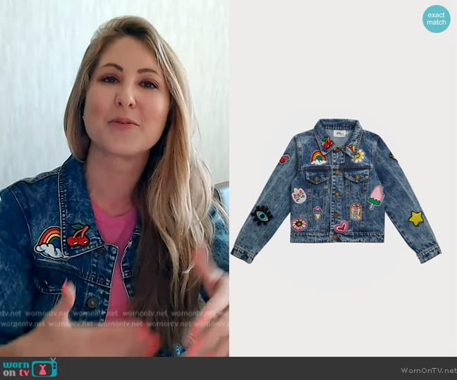 Lola + The Boys All About the Patch Cropped Denim Jacket worn by Erika Clark on Tamron Hall Show