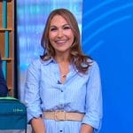 Lori’s blue striped shirtdress on Good Morning America