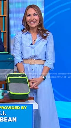 Lori's blue striped shirtdress on Good Morning America