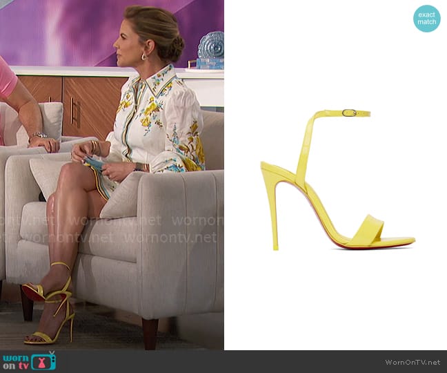 Christian Louboutin Loubigirl 100 Heeled Sandals worn by Natalie Morales on The Talk