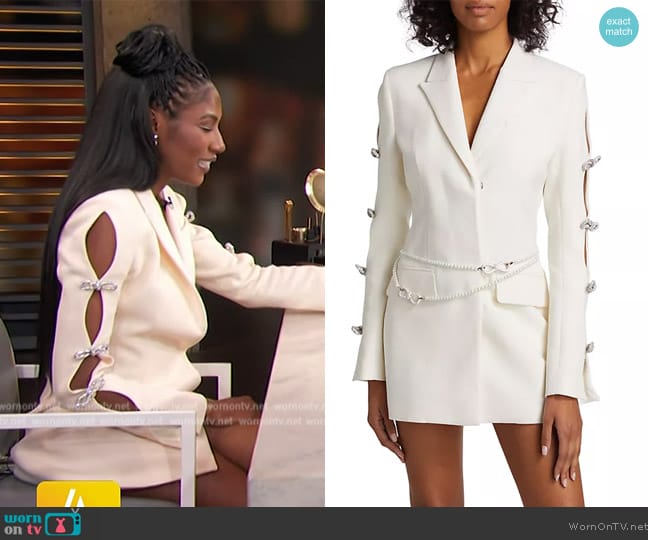 WornOnTV: Diarra Kilpatrick’s white bow embellished blazer dress on ...