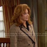 Maggie’s beige windowpane blazer on Days of our Lives