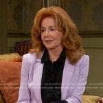 Maggie's lilac ruched sleeve blazer on Days of our Lives