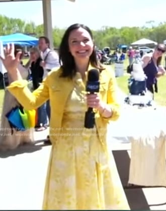 Maggie Rulli’s yellow floral dress on Good Morning America